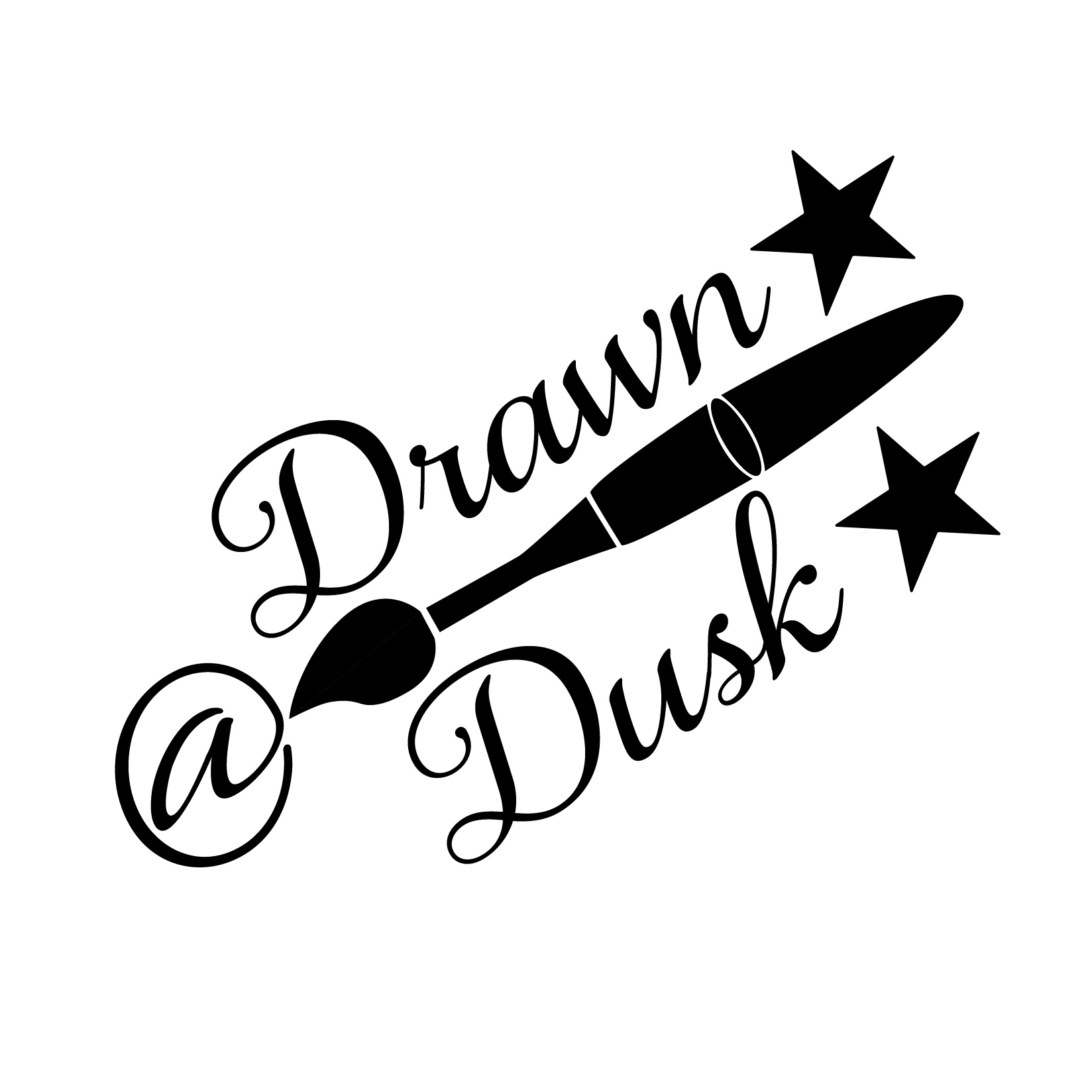 Logo for the Drawn At Dusk art project