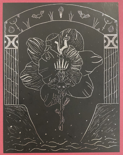 Hades & Persephone have always intrigued me and I loved working with their symbols