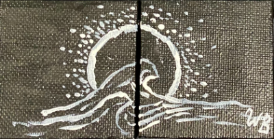 Messed with multiple canvas paintings